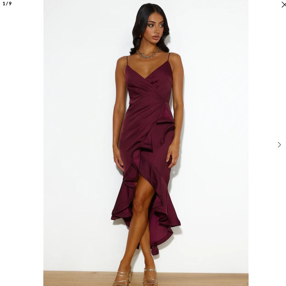 Always Right Wine Midi Dress from Hello Molly